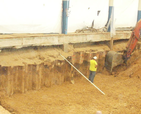 Foundation Engineering - Extruder Pit Sheeting Wall | James Heidt Engineer
